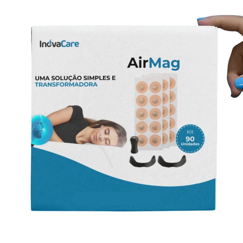 Air Mag : Dilatador Nasal Magnético UNISSEX - SAUDE - ADESIVO NASAL 1 Dm Stores 90