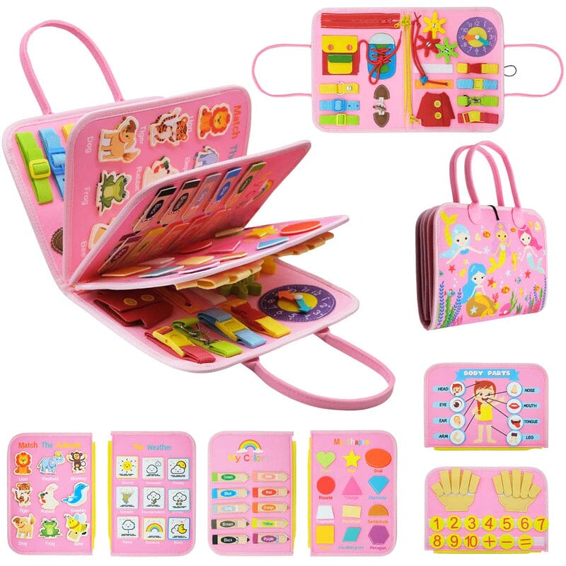 Aprender Brincando - Livro de Atividades Montessori Infantil (Brinquedo 6) Dm Stores Rosa