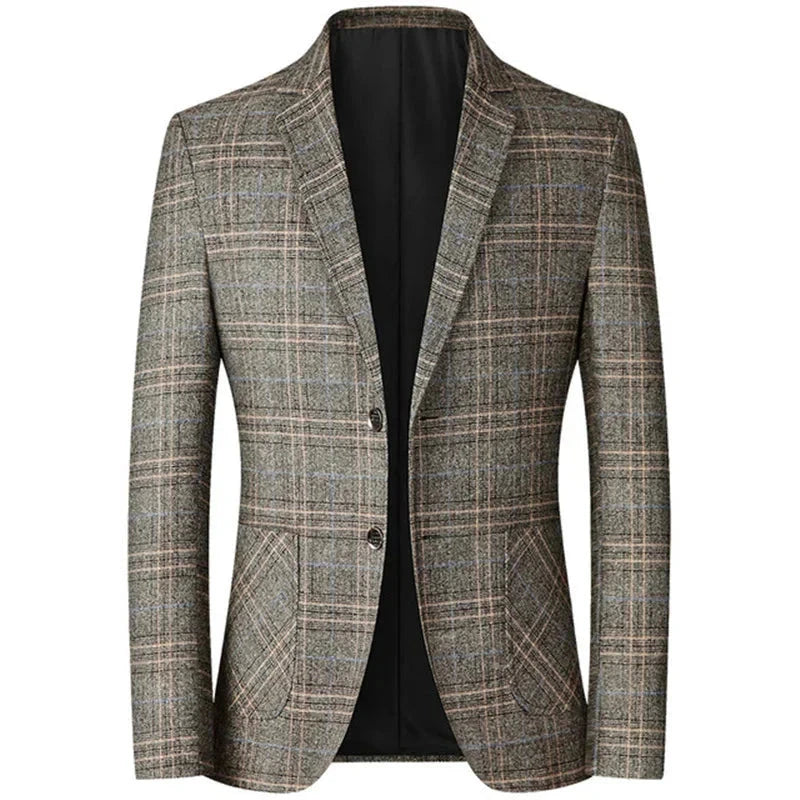 Blazer Masculino Casual Slim Fit TERNO003 Sr Alpha Marrom P