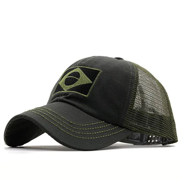 Boné Tático Patriota Brasil Joias & Acessórios (Boné 1) Dm Stores Verde Exército Tela