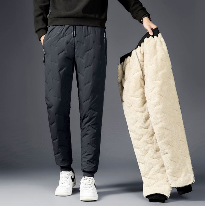 Calça Impermeável com Forro de Lã para o Inverno Perfeito MASCULINO - CALÇA - CALÇA FORRADA Dm Stores Cinza 38