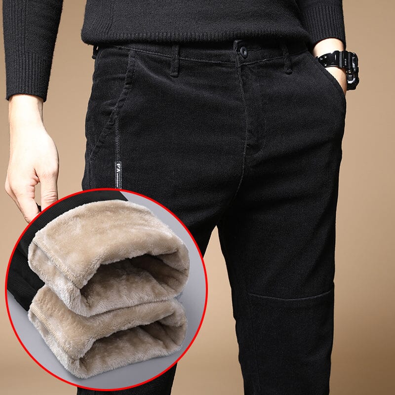 Calça Masculina Térmica de Veludo e Lã - Conforto e Estilo no Inverno Calça Masculina Térmica de Veludo e Lã - Conforto e Estilo no Inverno A minha loja 38 Preto