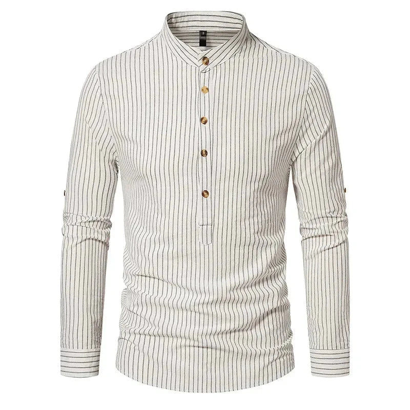 Camisa Masculina Gola Padre 100% Algodão CAMISA06 G2 Sr Alpha