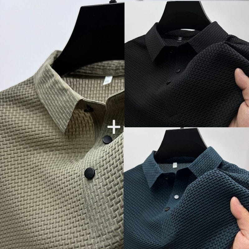 Camisa Polo Ice Masculina - COMPRE 1 LEVE 3 Camisa Polo Ice Masculina - COMPRE 1 LEVE 3 A minha loja Bege+Azul+Preto P