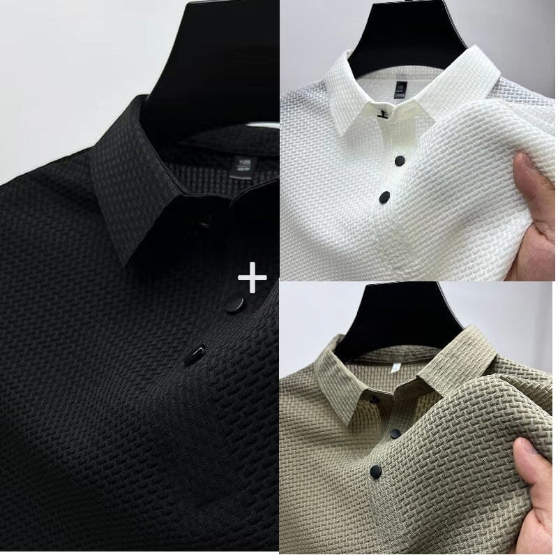 Camisa Polo Ice Masculina - COMPRE 1 LEVE 3 Camisa Polo Ice Masculina - COMPRE 1 LEVE 3 A minha loja Preto+Bege+Branco P