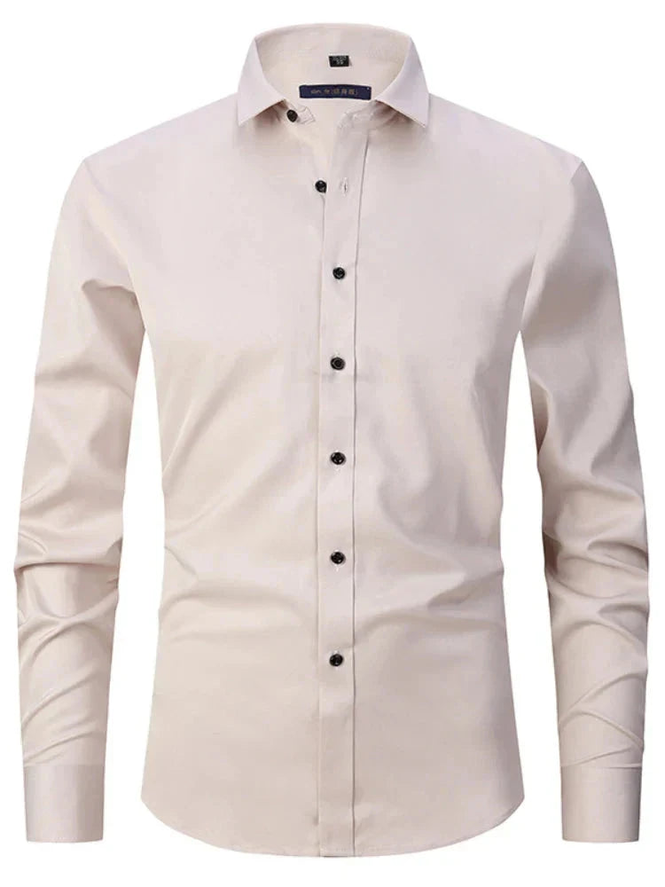 Camisa Social Masculina Elástica Slim Fit G3- Camisa social 02 Sr Aflha