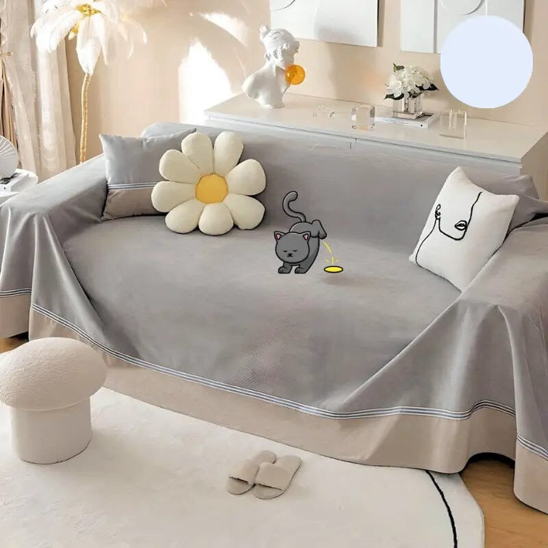 Capa Anti-Xixi MaxProtect para Sofás em Chenille UNISSEX - CASA - LIMPEZA - CAPA ANTI XIXI Dm Stores Cinza 200x130cm