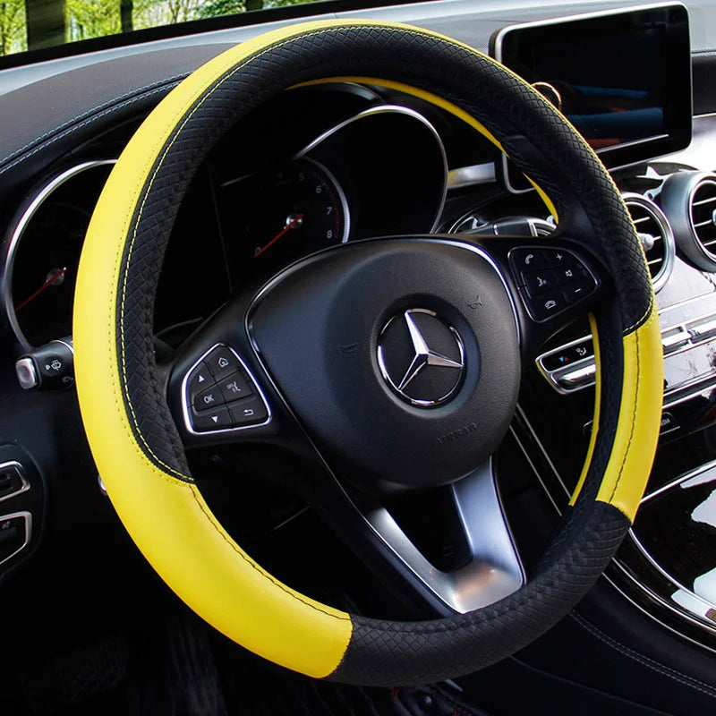 Capa de Volante Universal Acessório automobilistico (Capa para Volante 1 ) Dm Stores Amarelo