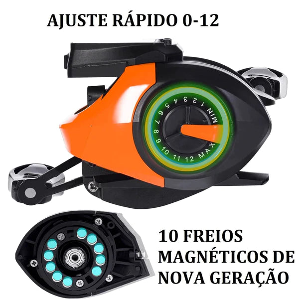 Carretilha De Pesca Com Contador Digital Esportes (Carretilha de Pesca 9) Dm Stores