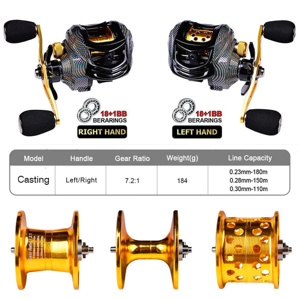 Carretilha de Pesca Linnhue + Brinde Exclusivo Esportes (Carretilha de Pesca 8) Dm Stores