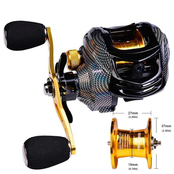 Carretilha de Pesca Linnhue + Brinde Exclusivo Esportes (Carretilha de Pesca 8) Dm Stores