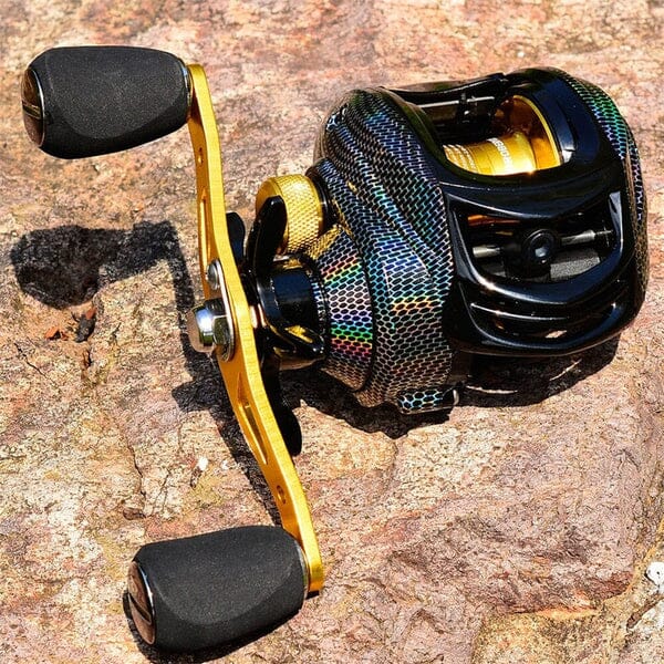 Carretilha de Pesca Linnhue + Brinde Exclusivo Esportes (Carretilha de Pesca 8) Dm Stores Mão Direita Vara de Pesca Telescopia