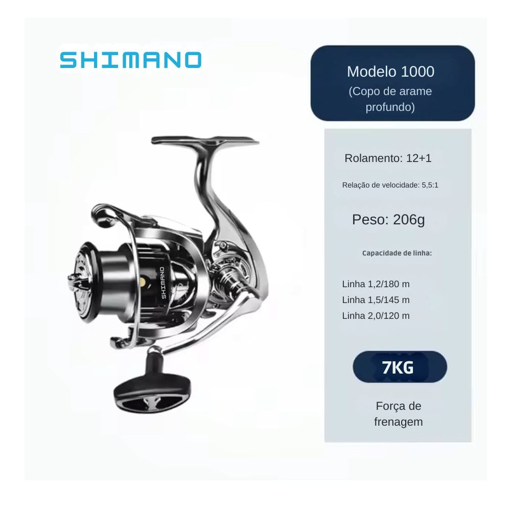 Carretilha Shimano Stella SW Roda Giratória em Metal + Brinde: Boné Shimano UNISSEX - PESCA - CARRETILHA 4 Dm Stores Modelo 1000