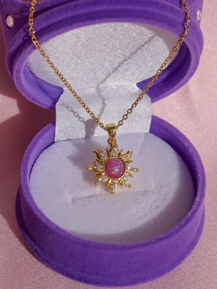 Colar Rapunzel Sol Giratório | Ouro 18k e Zircônia FEMININO - ACESSORIOS - COLAR 1 Dm Stores