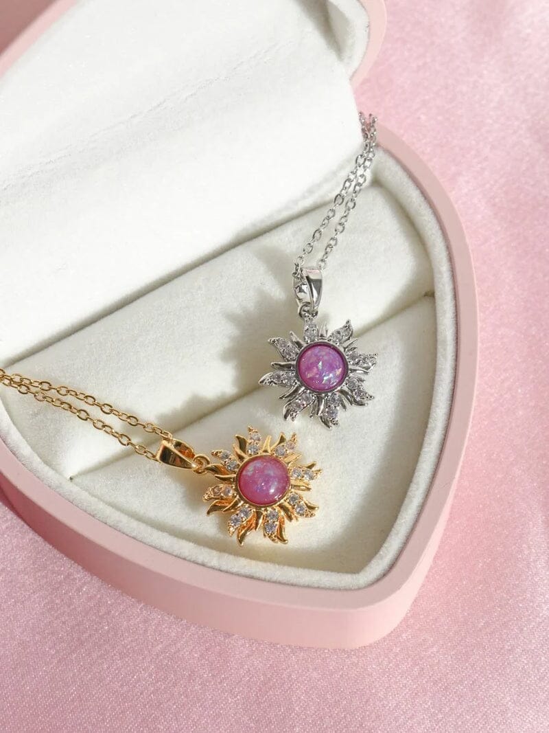Colar Rapunzel Sol Giratório | Ouro 18k e Zircônia FEMININO - ACESSORIOS - COLAR 1 Dm Stores