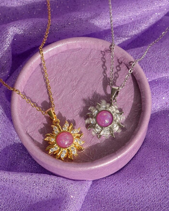 Colar Rapunzel Sol Giratório | Ouro 18k e Zircônia FEMININO - ACESSORIOS - COLAR 1 Dm Stores