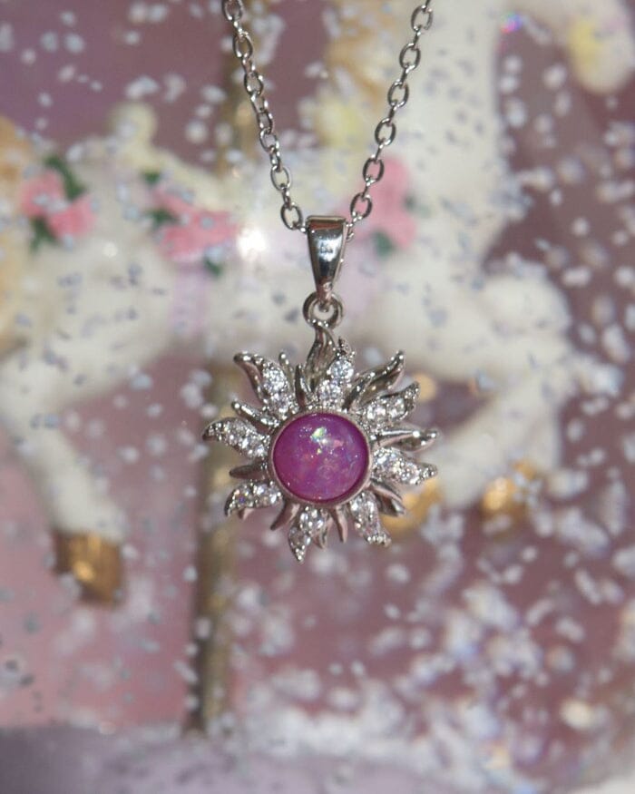 Colar Rapunzel Sol Giratório | Ouro 18k e Zircônia FEMININO - ACESSORIOS - COLAR 1 Dm Stores Colar Prata