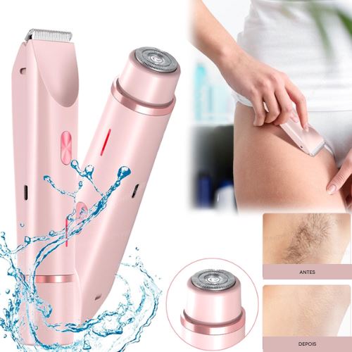 Depilador 2 em 1 (corporal e facial) à Prova D’Água FEMININO - SAUDE - DEPILADOR 1 Dm Stores