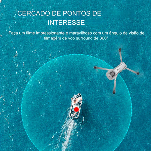 Drone com Câmera 1080P GPS WIFI e 5KM | LGraphic (+5 Brindes) Eletrônicos (Drone 6) Dm Stores