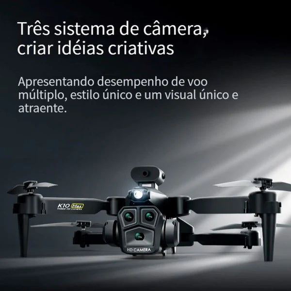 Drone Profissional com Câmera 8K UltraHD Gps Wifi e Desvio Automático - K10 Max Eletrônicos (Drone 2) Dm Stores