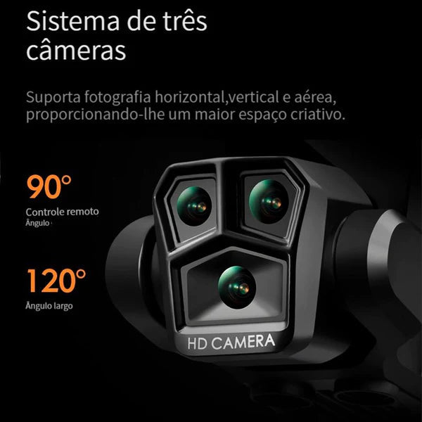 Drone Profissional com Câmera 8K UltraHD Gps Wifi e Desvio Automático - K10 Max Eletrônicos (Drone 2) Dm Stores