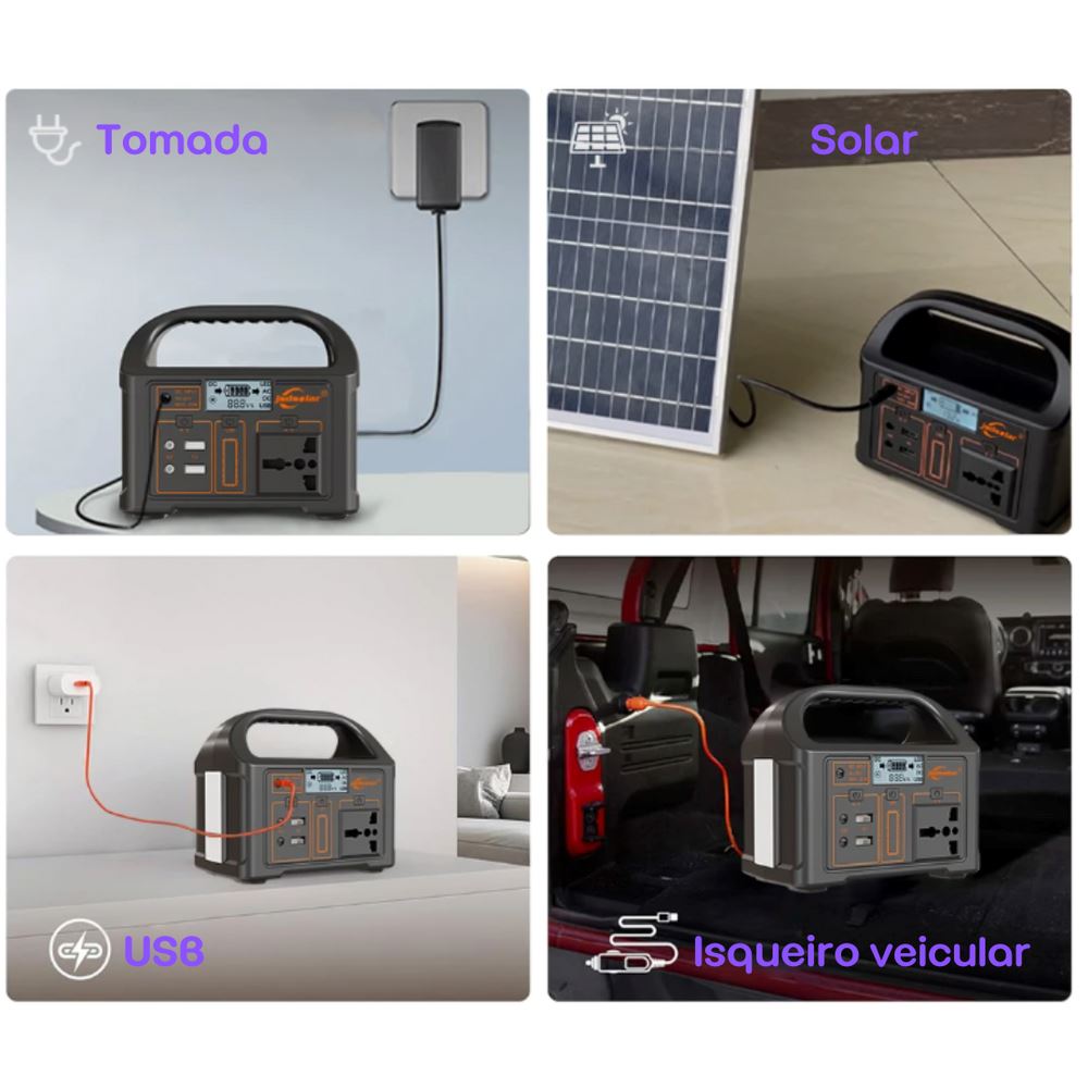 GERADOR DE ENERGIA PORTÁTIL TURBOMAX ORIGINAL UNISSEX - FERRAMENTAS - GERADOR COM PLACA SOLAR Dm Stores