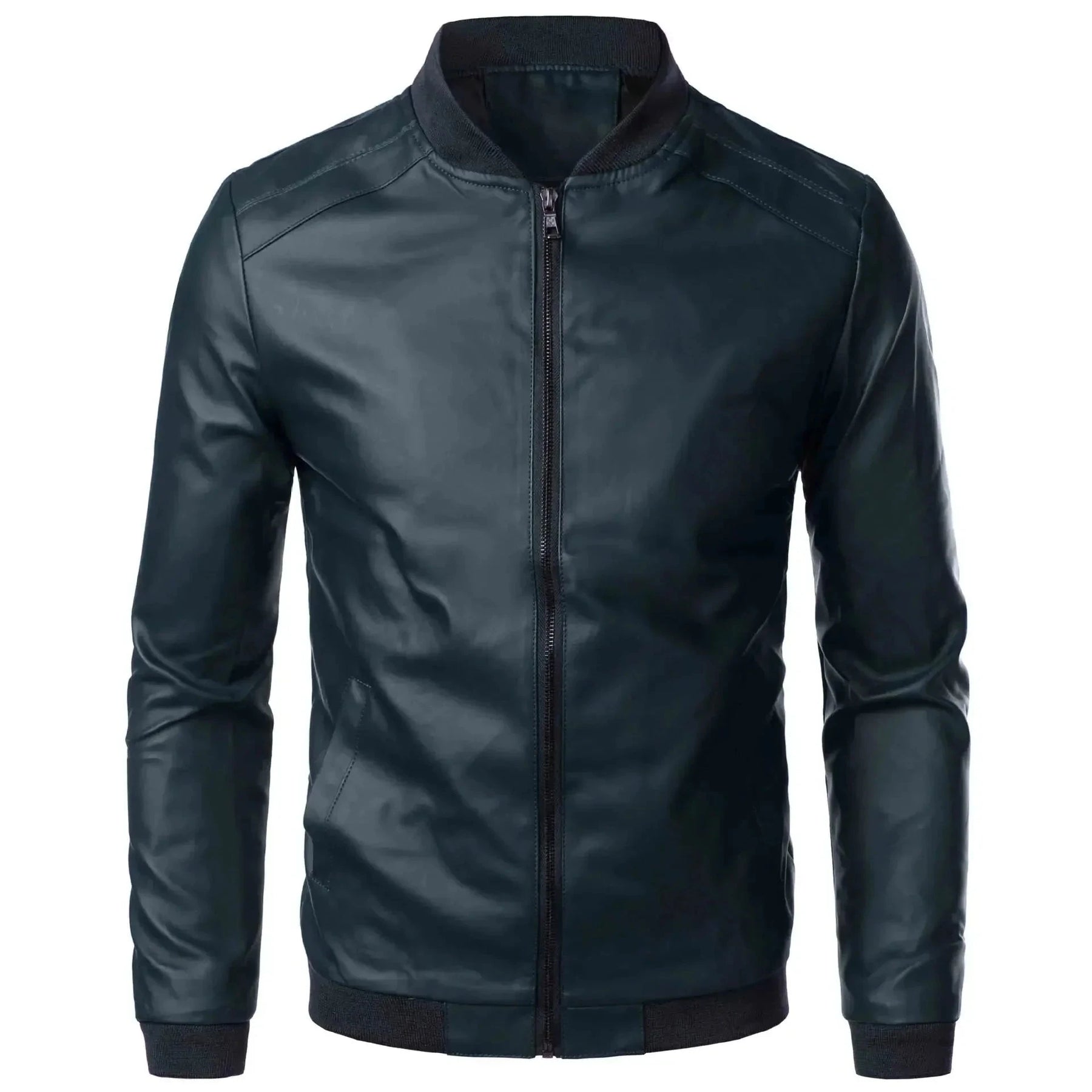Jaqueta Masculina Couro Básica G1 - JAQUETA02 Sr Alpha Azul PP - 60kg