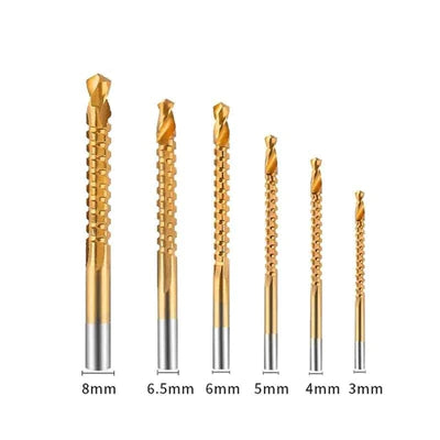 Kit Completo 6 Brocas Multifuncional Titanium Ferramentas (Brocas 3) Dm Stores