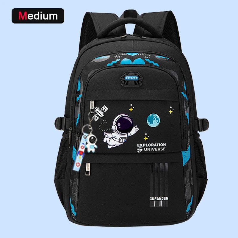 Kit Mochila Escolar Astronauta Ortopédica com Lancheira e Estojo Infantil (Kit Escolar 3) Dm Stores M Preto