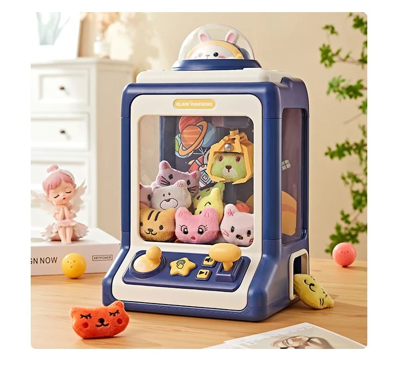 Máquina Automática de Mini Garra para Crianças - Brinquedo Divertido e Interativo de Pegar Bonecos UNISSEX - INFANTIL- MAQUINA DE BRINQUEDO 1 Dm Stores Azul