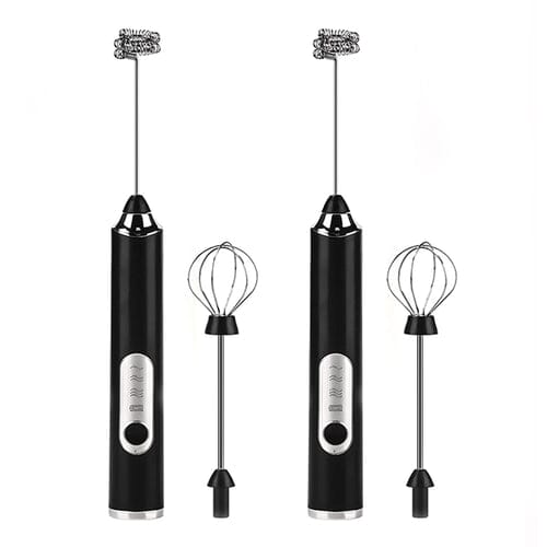 Mixer Portátil Multiuso – Batedor Elétrico para Café, Leite e Bebidas UNISSEX - COZINHA - MIXER Dm Stores Kit 2 Pretos