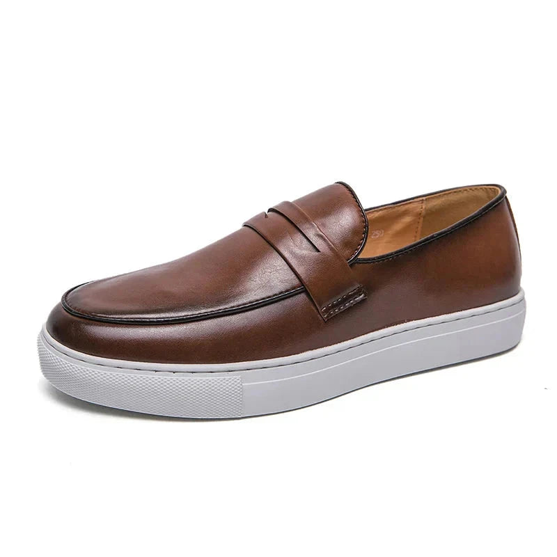 Sapato Masculino Mocassim Alpha G11 Sapato 8 Sr Aflha Marrom 46