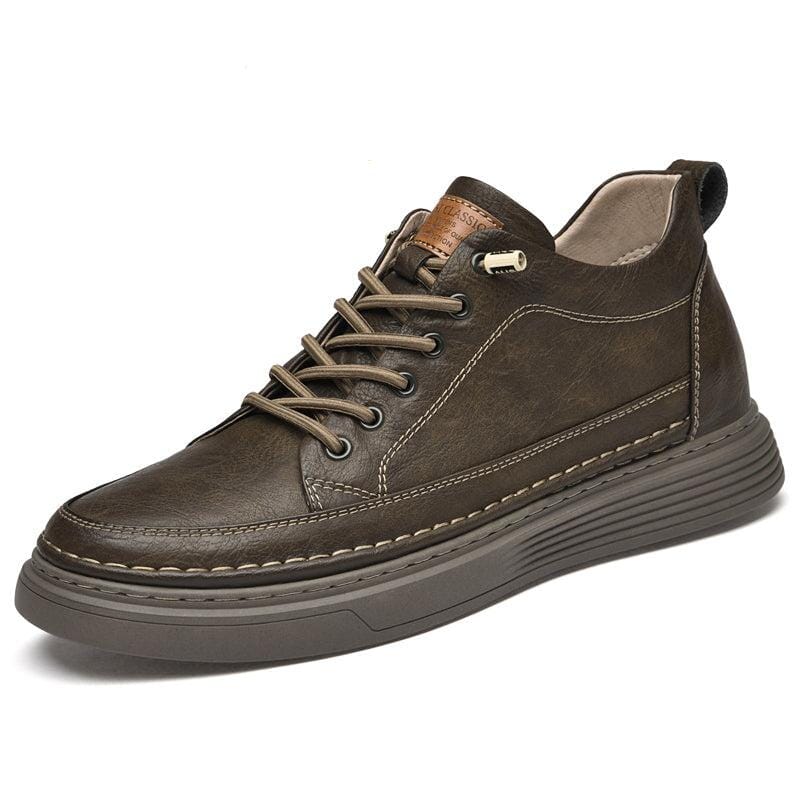 Sapatos de Couro com Aumento de Altura MASCULINO - CALÇADOS - SAPATO 1 Dm Stores Marrom 37