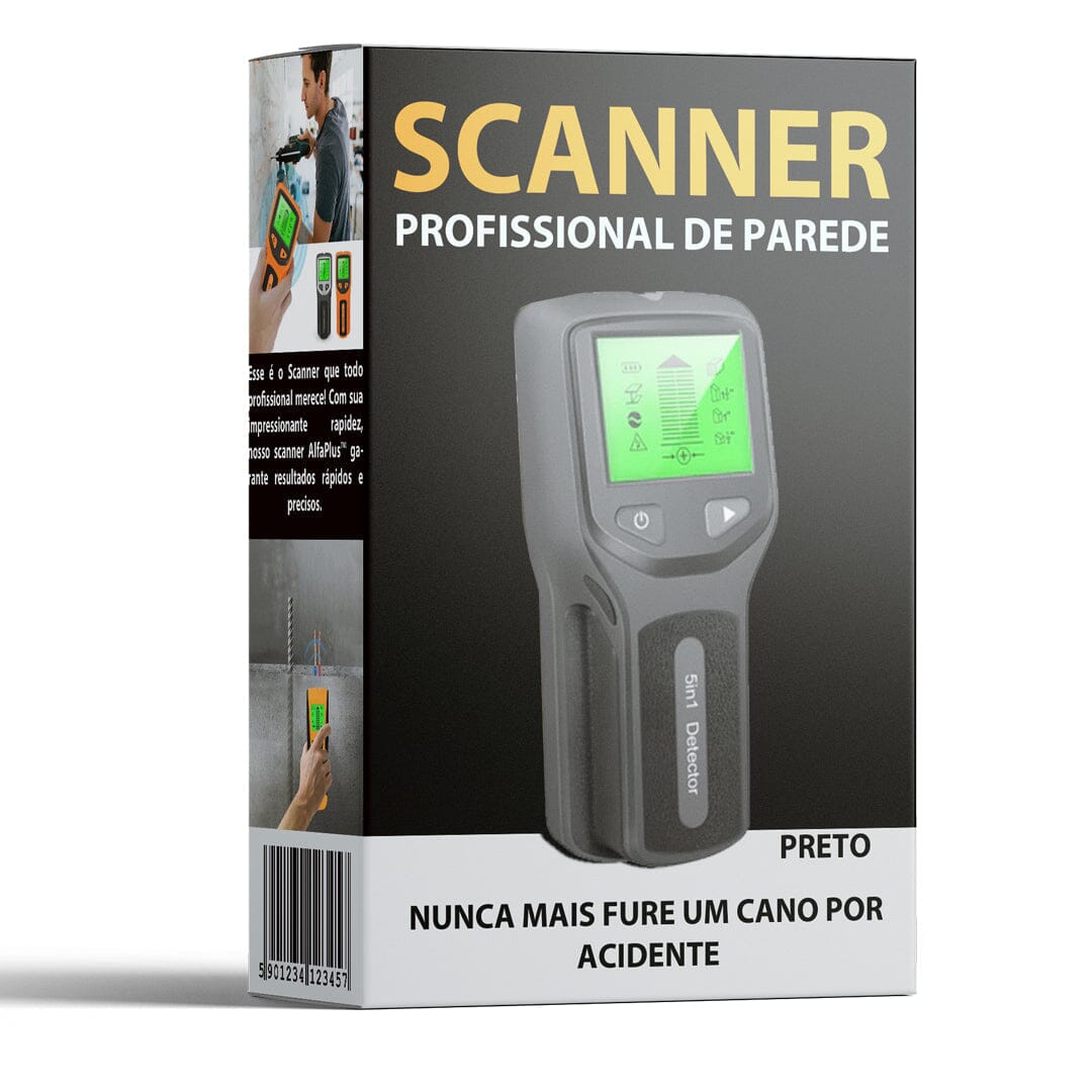 Scanner Profissional de Parede Para Metais Cano PVC Madeira e Fiação Ferramentas - 26 A minha loja Preto