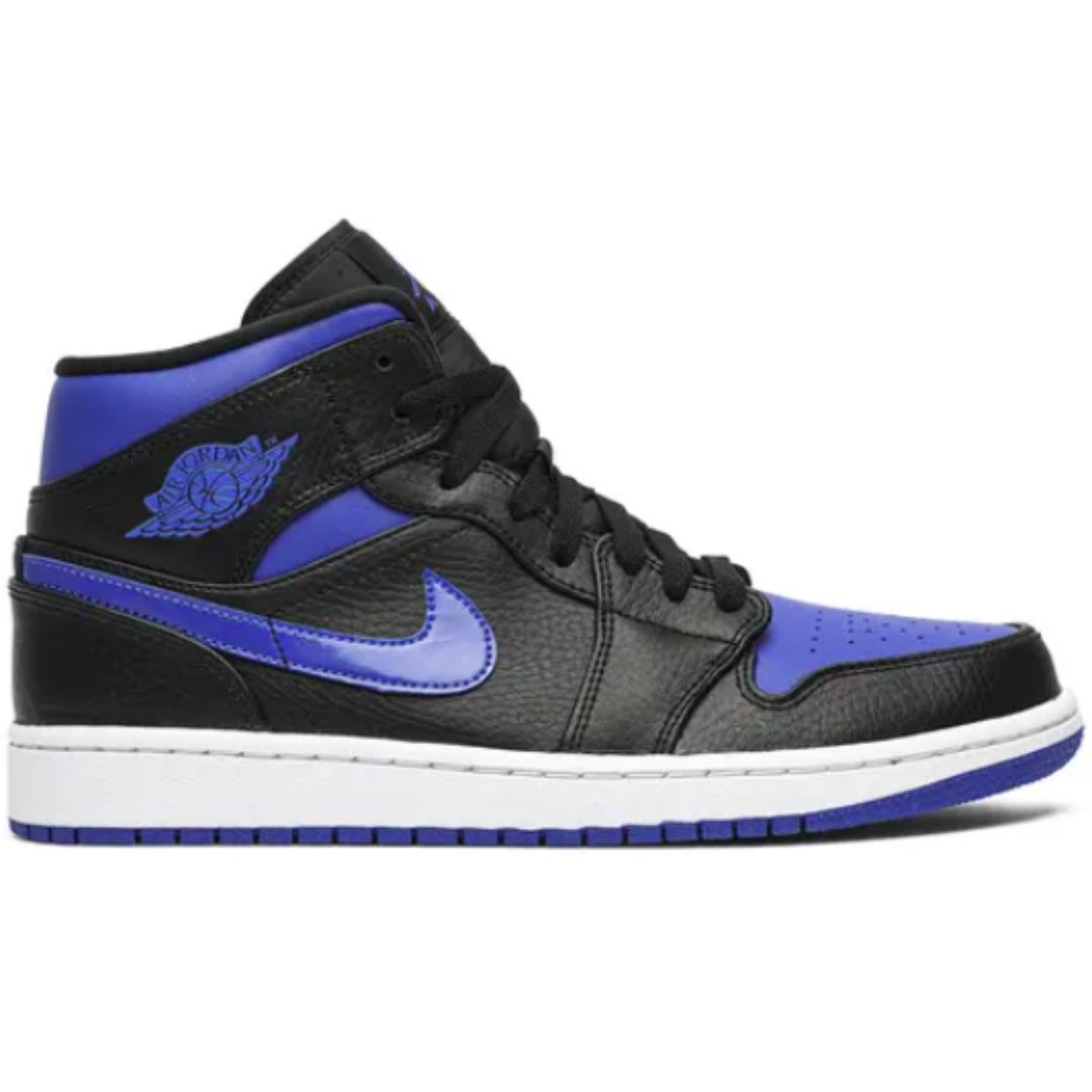 Tênis Air Jordan 1 Mid 'Black Hyper Royal' Tênis Air Jordan 1 Mid 'Black Hyper Royal' Dm Stores