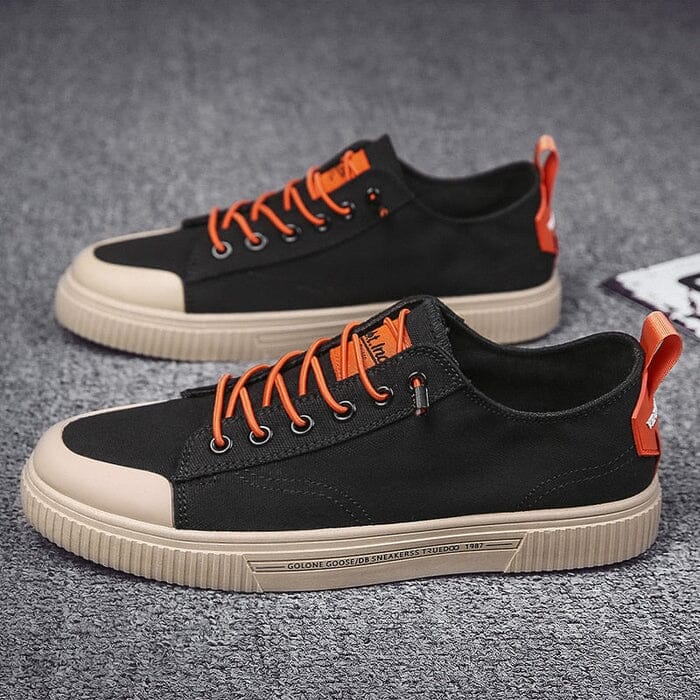 Tênis Casual Masculino Franco MASCULINO - CALÇADOS - TENIS 36 Dm Stores Preto/ Laranja 38