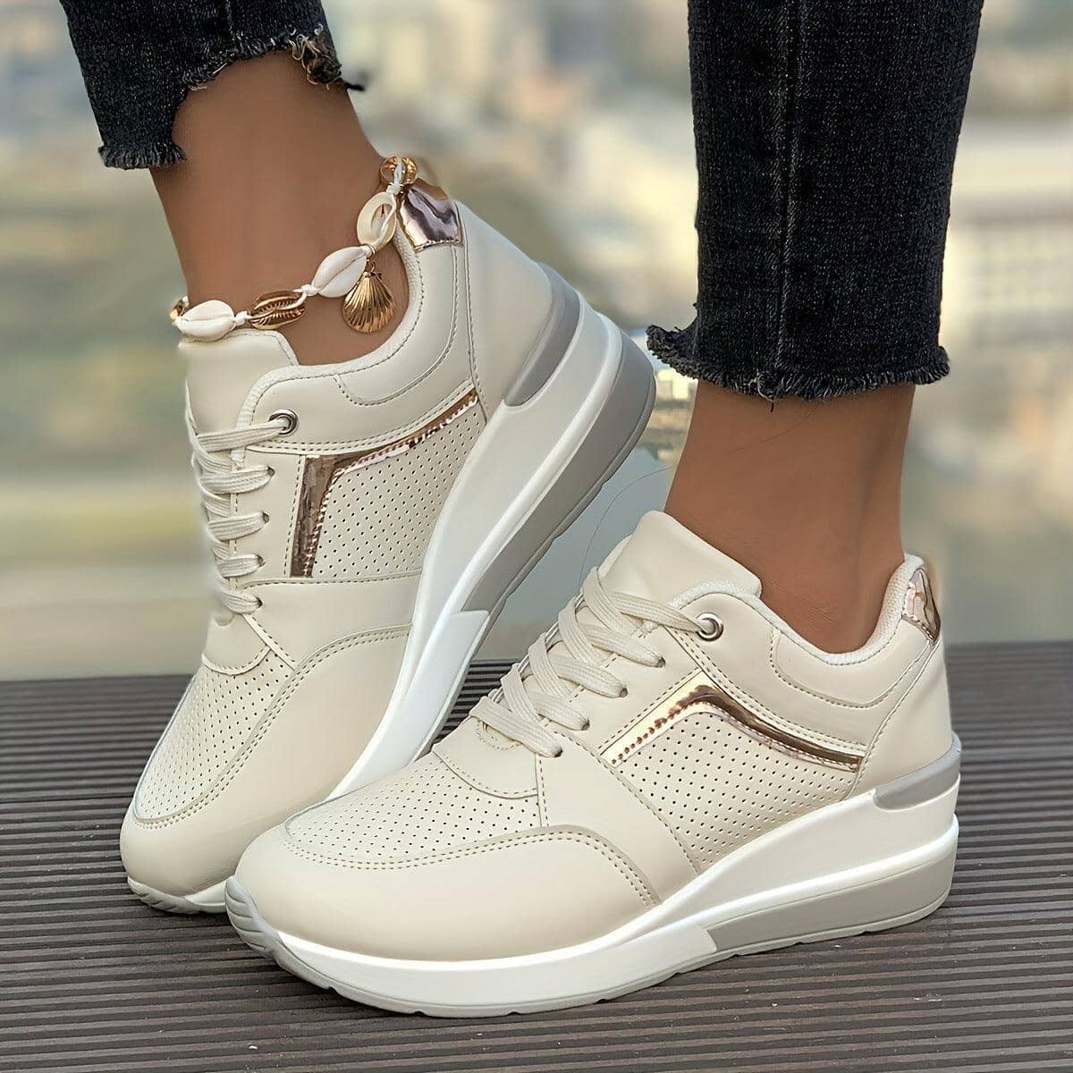Tênis Feminino Liora Tênis 08 Soul Sneakers Bege 33