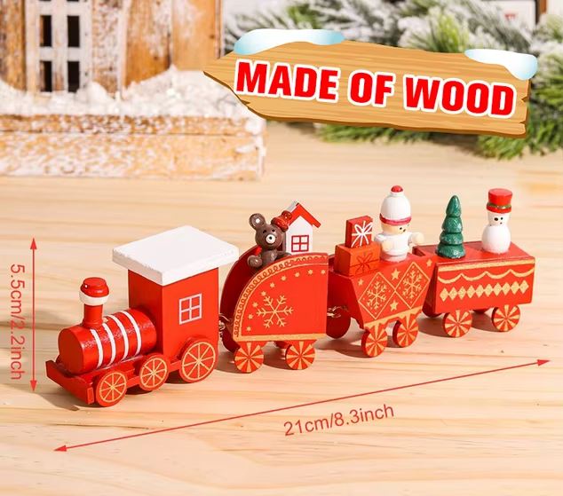 Trem Natalino Decorativo - Encante Sua Casa com o Espírito de Natal UNISSEX - DECORAÇAO - TREM NATAL 1 Dm Stores Vermelho1