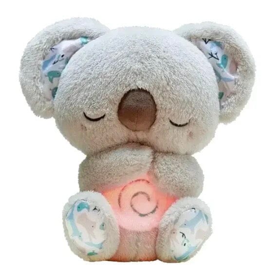 Urso de Pelúcia Calmante com Música e Luz para Bebês - Companheiro de Sono Tranquilo UNISSEX - SAUDE - URSO DE PELUCIA 1 Dm Stores Coala Branco