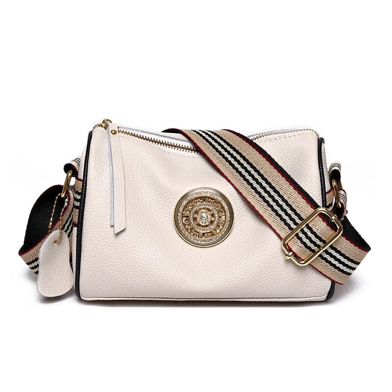 Bolsa de Couro Feminina Bella Fashion Joias & Acessórios (Bolsa 7) Dm Stores Branco