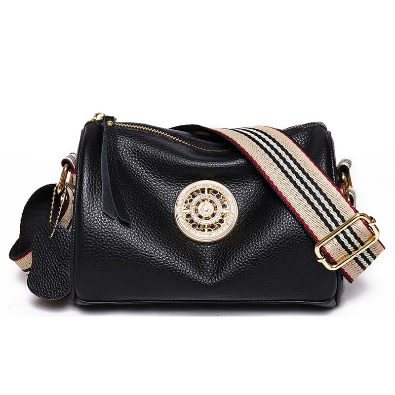 Bolsa de Couro Feminina Bella Fashion Joias & Acessórios (Bolsa 7) Dm Stores Preto