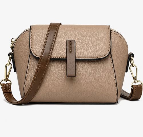 Bolsa de Couro Feminina Tiracolo - ChicEssence Joias & Acessórios (Bolsa 14) Dm Stores Caqui