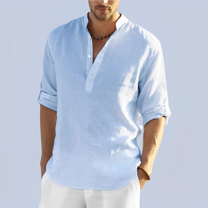 Camisa Masculina Bata Panamá Roupas (Camisa Masculina 1) Dm Stores P Azul