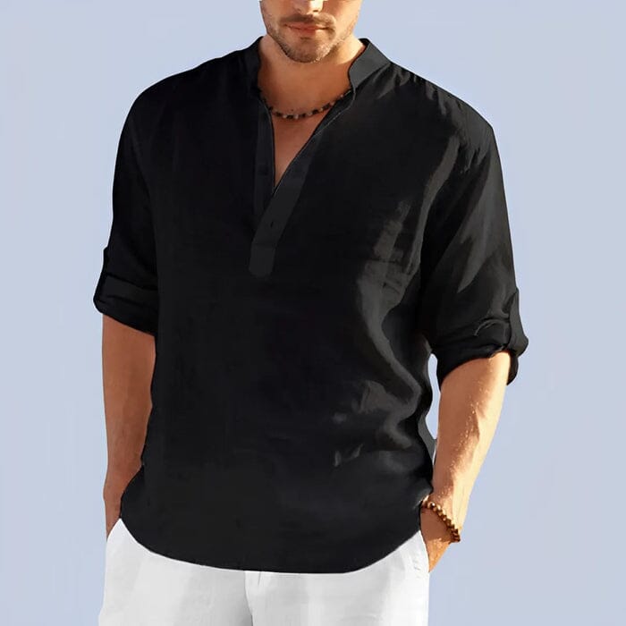 Camisa Masculina Bata Panamá Roupas (Camisa Masculina 1) Dm Stores P Preto