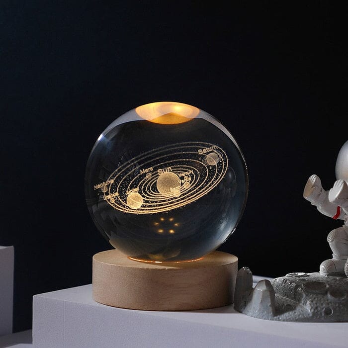 Luminária Decorativa Espacial 3D - Cosmic Glow Casa (Luminária 2) Dm Stores Sistema Solar Luz Amarela