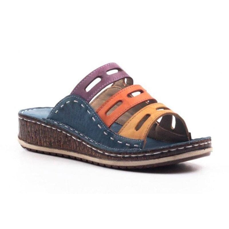 Sandália Luna Ortopédica Calçados (Sandália Feminina 6) Dm Stores Azul 35
