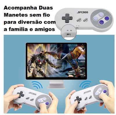 Super Game Retrô com 1500 jogos nostálgicos Eletrônicos (Videogame 2) Dm Stores