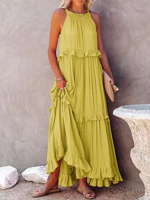 Vestido Vitoria Nova Coleção Roupas (Vestido 1) Dm Stores Amarelo P