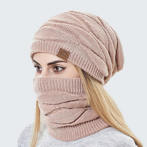 Gorro e Protetor de Pescoço Lã Feminino