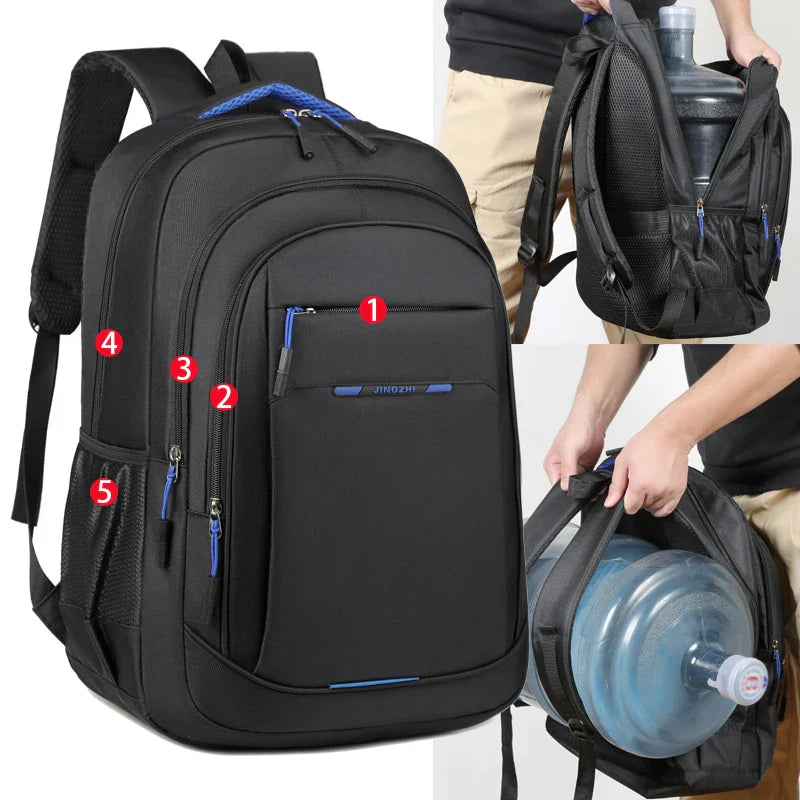 Mochila de Viagem Resistente para Notebook com Compartimento Acolchoado, Impermeável e Múltiplos Bolsos